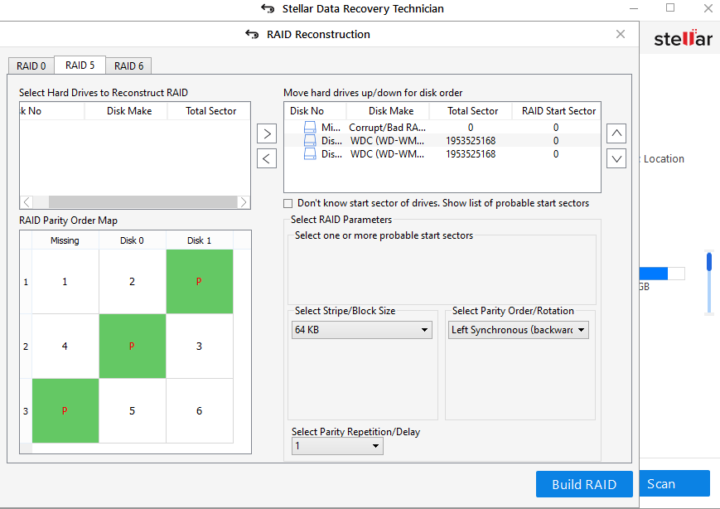 Stellar data recovery technician select drives for raid