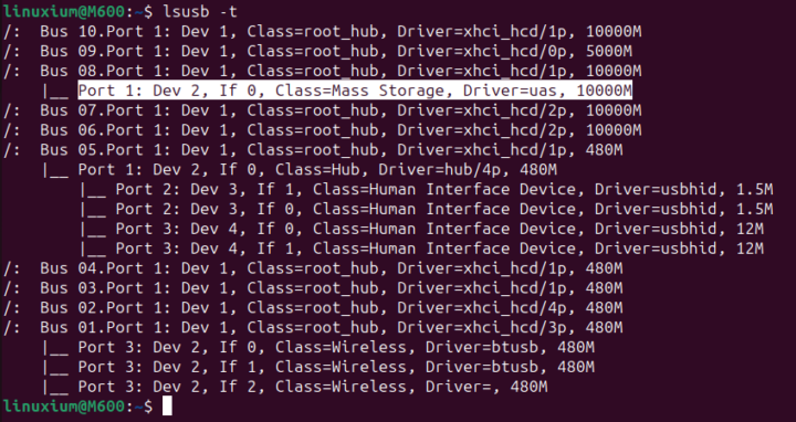 USB4 10Gbps Ubuntu 23.04