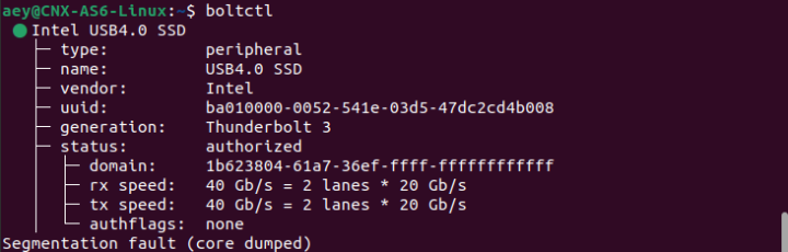 usb-c front boltctl