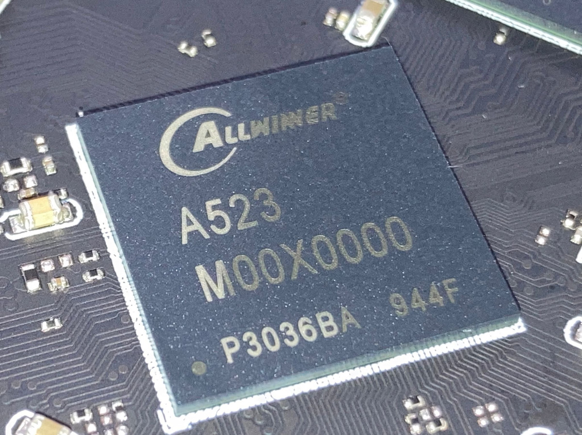 Allwinner A523 octa core Cortex A55 processor