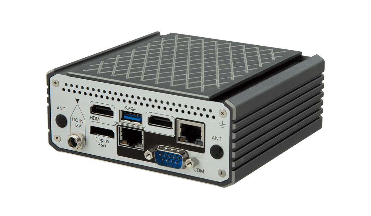 Compact Intel Celeron N6210 fanless display terminal