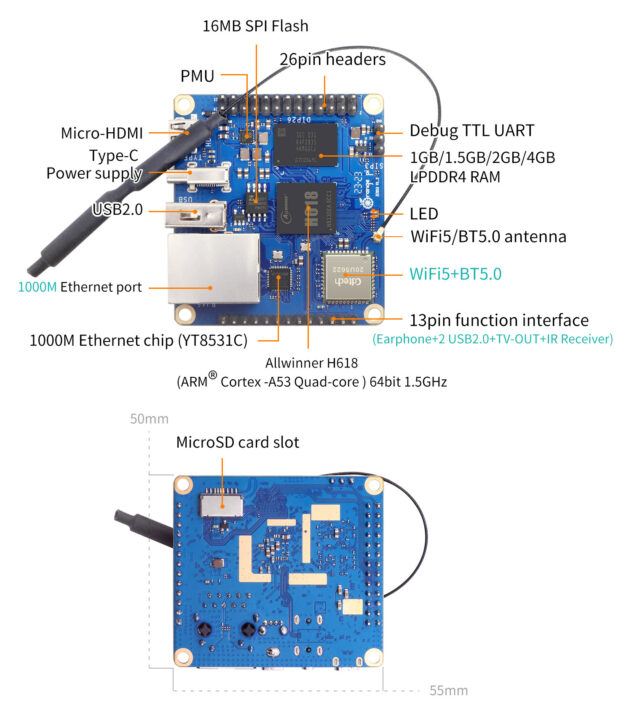 Orange Pi Zero3 specifications