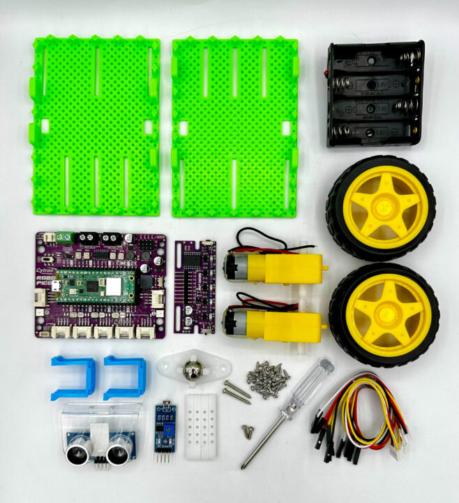 Robo Pico Raspberry Pi Pico W robot kit parts