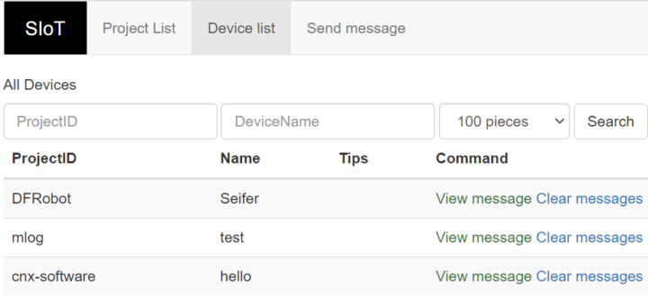 SIoT Device List