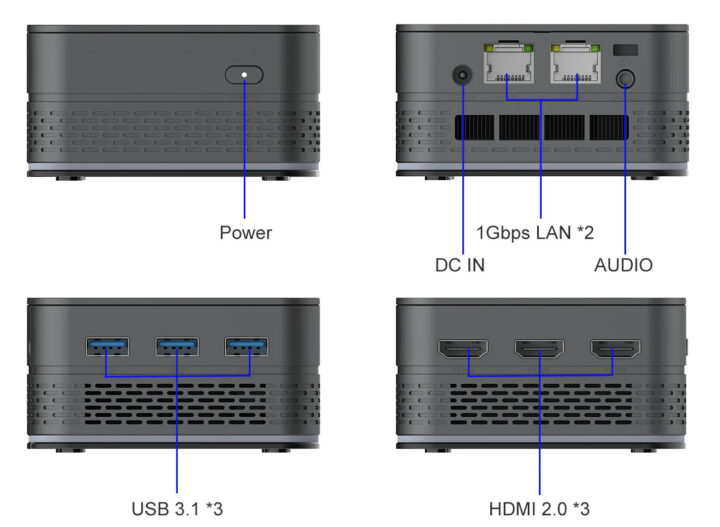 T9 Plus mini PC dual Ethernet triple HDMI