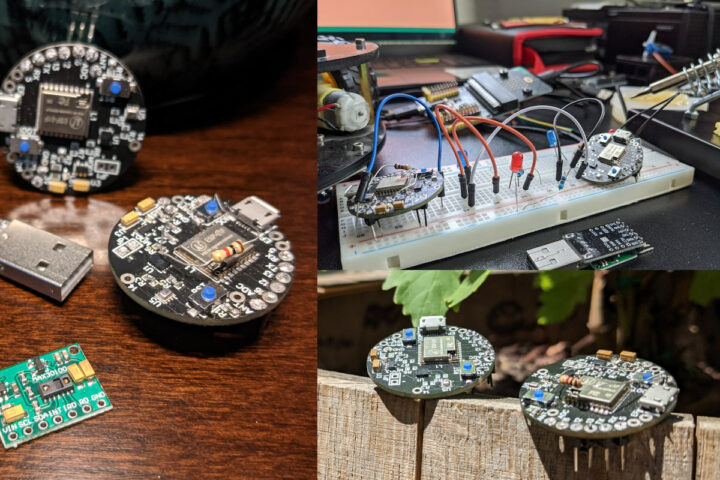 Tiny Round ESP board with sensors