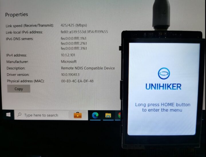 UniHiker USB Ethernet