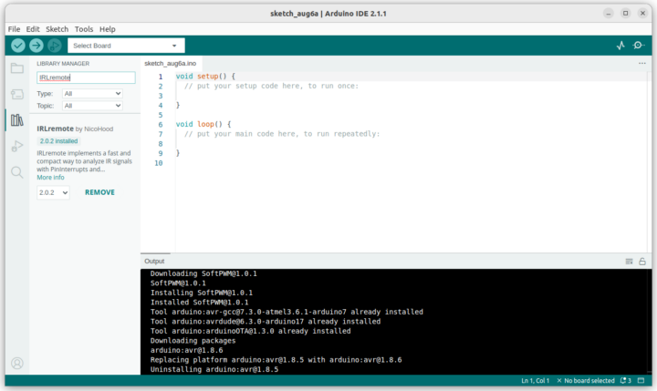 Arduino IRLremote library SoftPWM