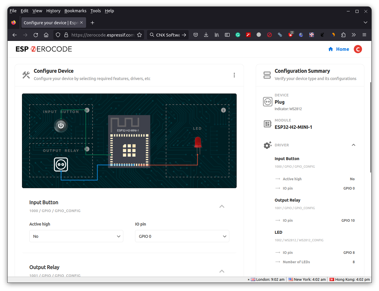 ESP ZeroCode Configure Device