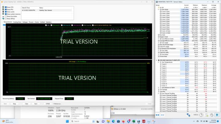 Khada Mind Windows 11 AIDA64 Stress Test