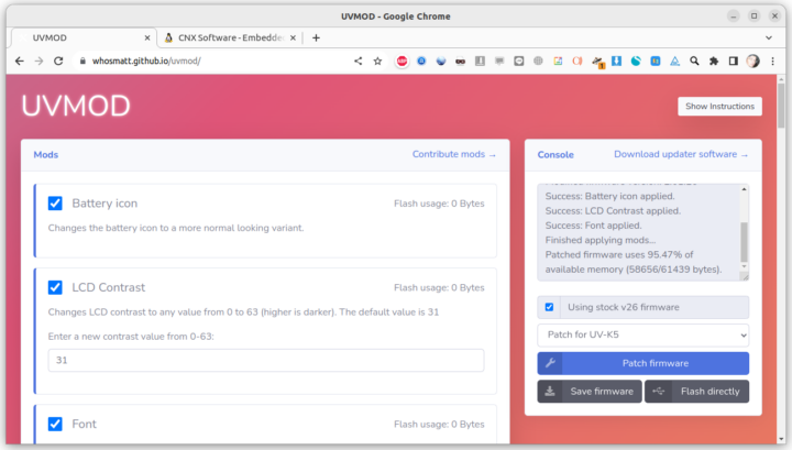 WebSerial web Interface to flash the firmware for Quansheng UV-K5 multiband radio. 