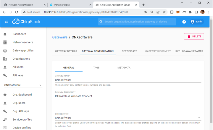 ChirpStack gateway configuration