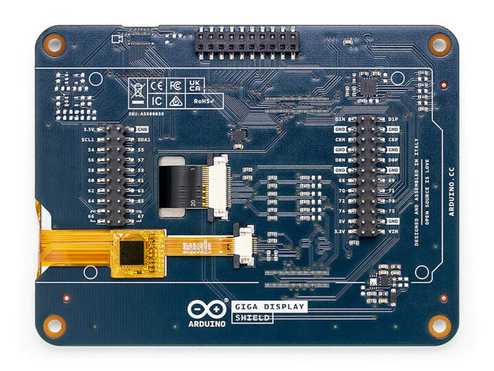 Arduino GIGA Display Shield bottom