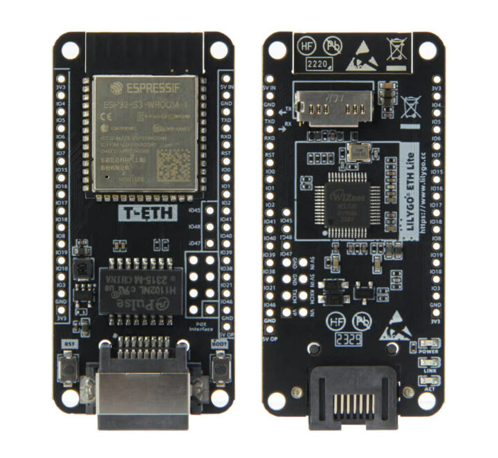 T ETH ESP32 S3 board top bottom