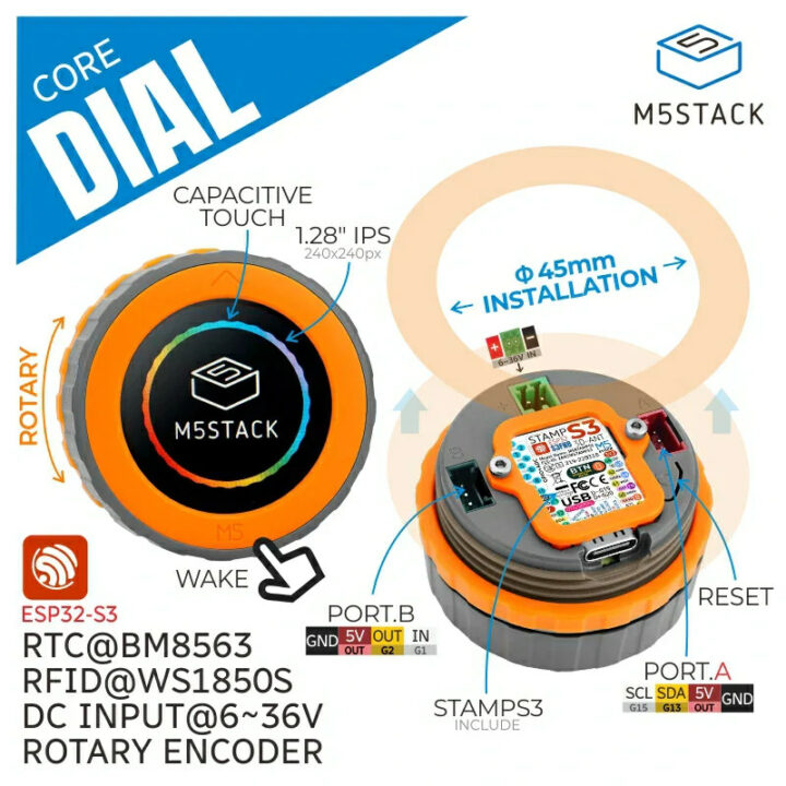 M5Dial ESP32-S3 smart rotary knob