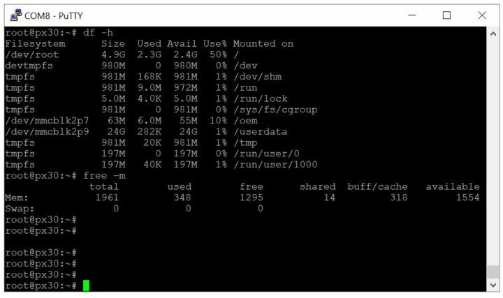 disk ram check px30K system-on-module