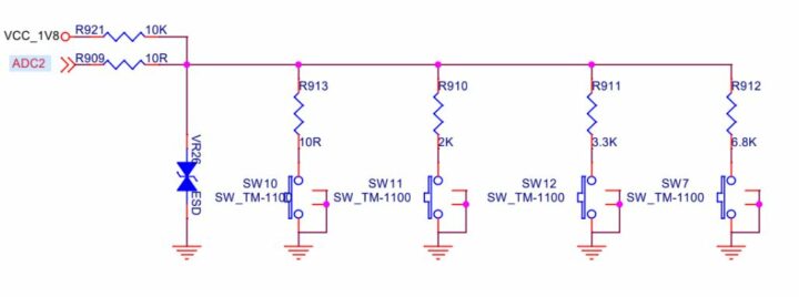 dsom-020 px30 board ADC buttons schematic