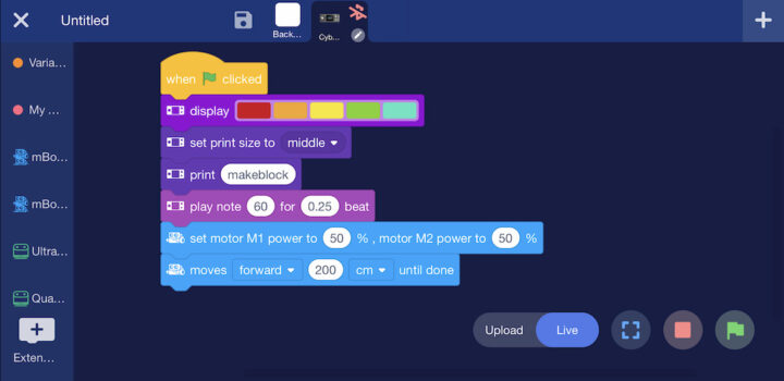 mBlock Android Visual Programming Code