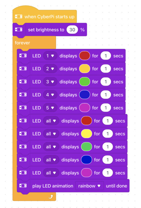 mBot Neo Block Base Programing LED RGB