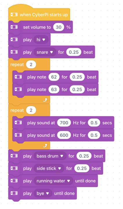 mBot Neo Block Base Programing Sound