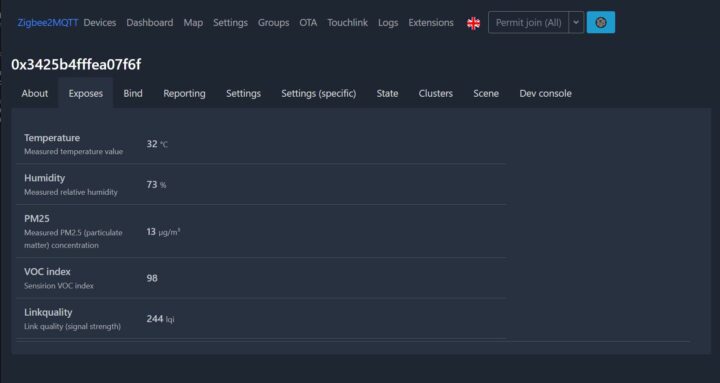 zigbee2mqtt data expose on DSOM-020 px30 sbc