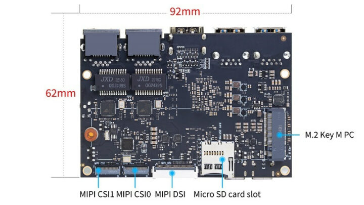 Banana Pi BPI-M7 M.2 socket, MIPI connectors