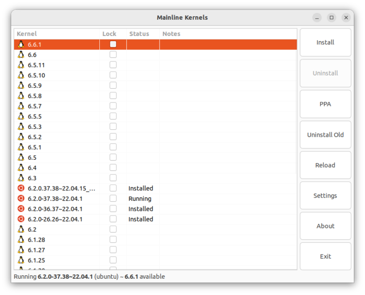 Mainline Kernels Ubuntu 22.04