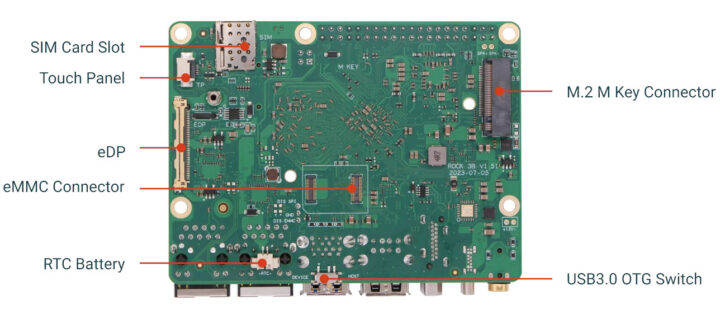 ROCK 3 Model B RK3568 SBC with M.2 NVMe SSD socket