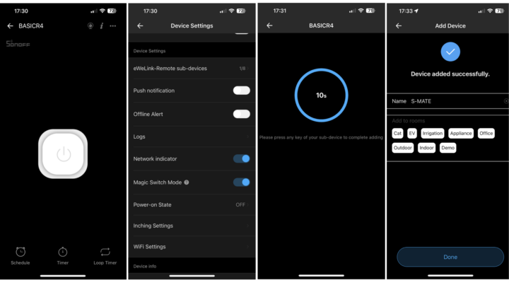 S-MATE2 Setup with eWelink gateway