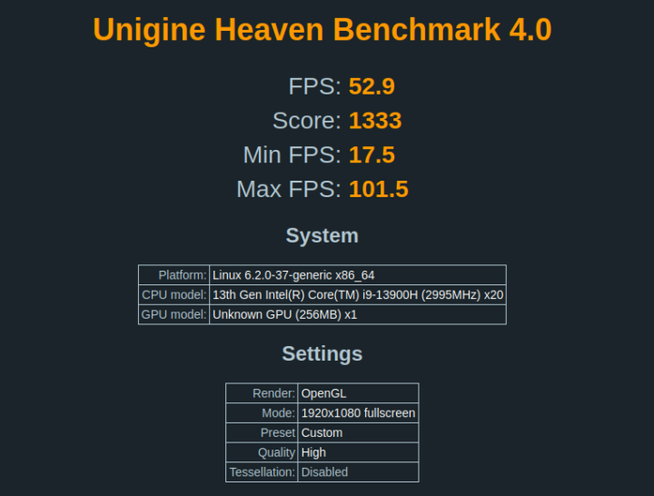 Unigine Heaven Benchmark 4.0