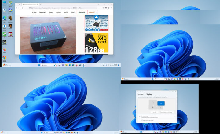 Windows 11 quad display screenshot