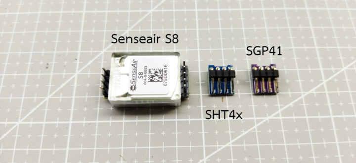 SenseAir S8, SHT4x, and SGP41 sensors