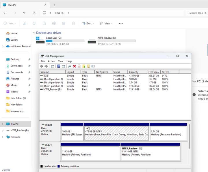 Disk Management patirion