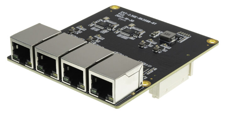 The EXT-2.5GE-RK3588-RT is a 2.5GbE Ethernet Expansion Board for ROC-RK3588-RT SBC 