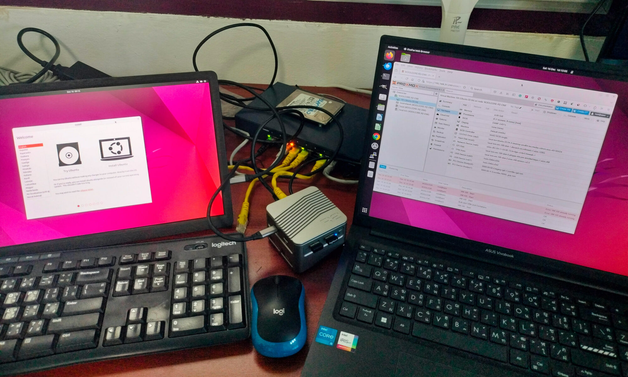 Intel Core i3-N300 Alder Lake-N Ubuntu 22.04 Promox VE passthrough