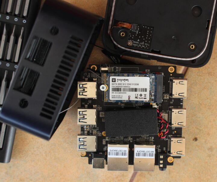 Intel Processor N97 mini PC teardown M2 sata SSD