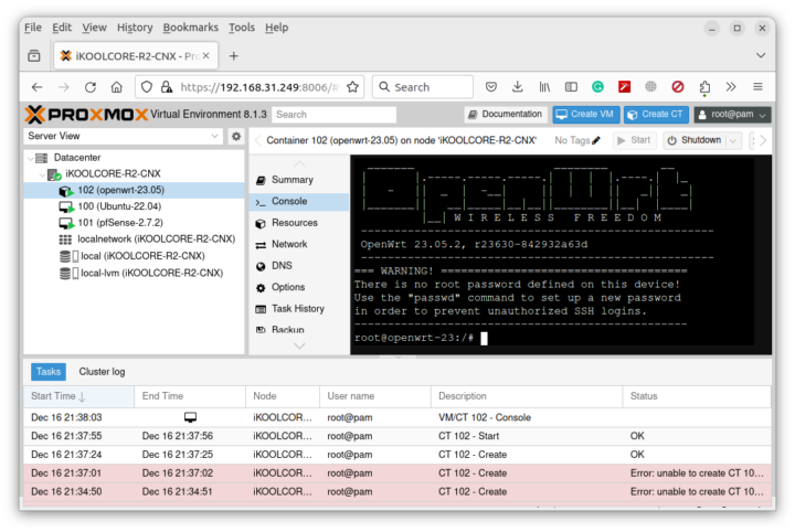 Proxmox VE Alder Lake-N Ubuntu pfSense OpenWrt