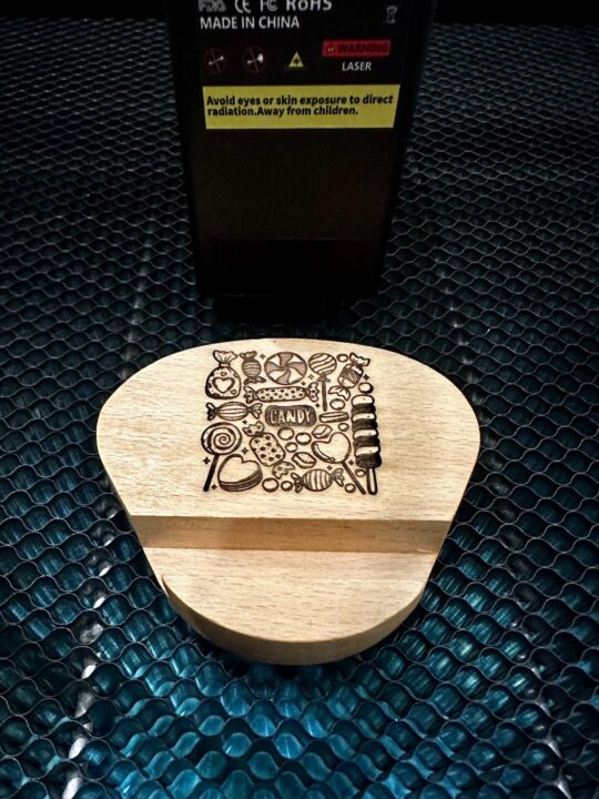 TTS-20 Pro engraving Wood Coaster