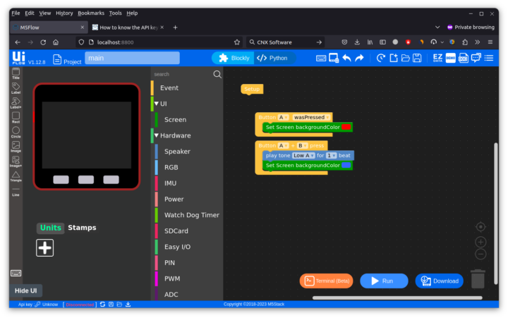 Visual programming local Web IDE