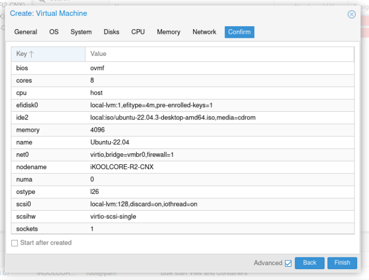 iKOOLCORE R2 Proxmox VE Ubuntu VM