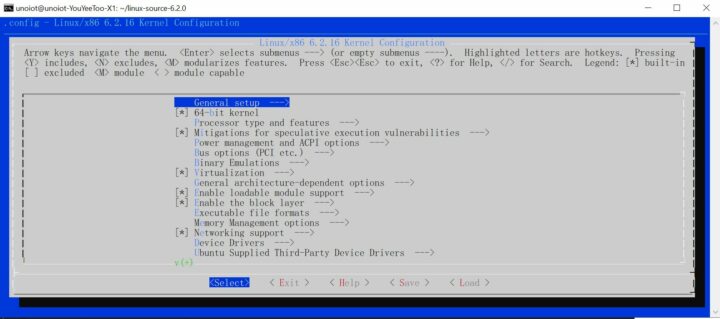 linux 6.2 make menuconfig