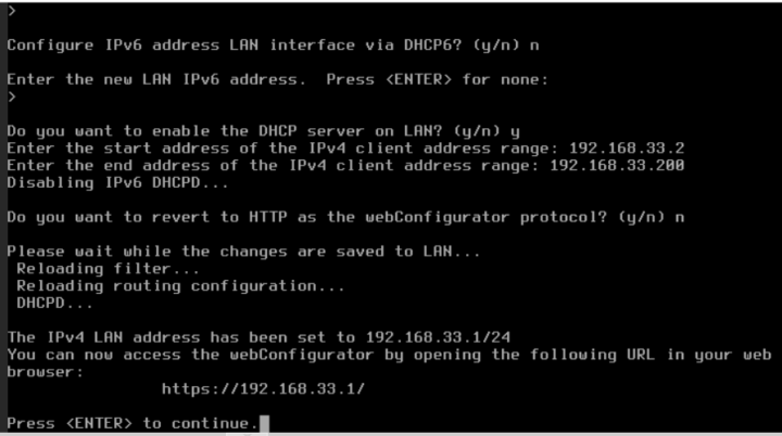 pfSense LAN DHCP server