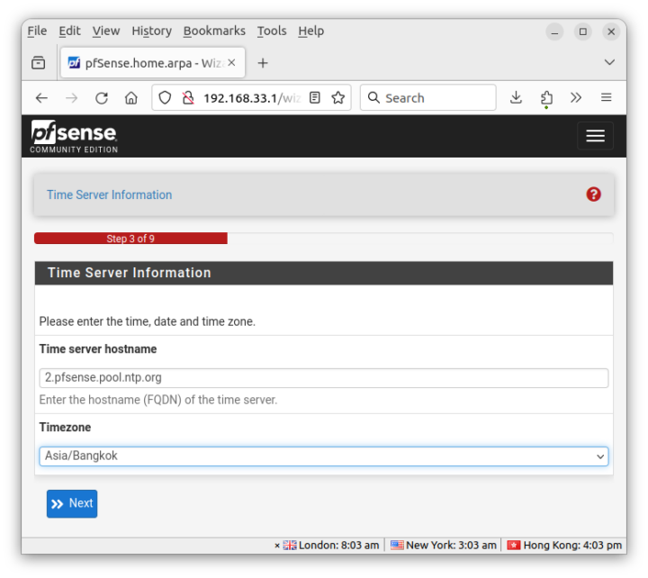 pfSense Time server