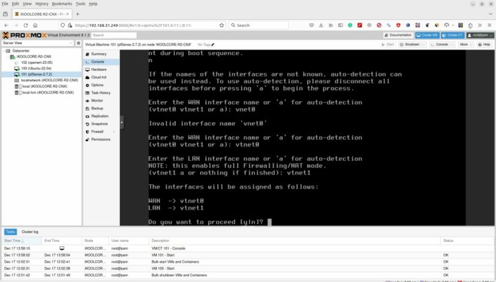 pfSense configuration