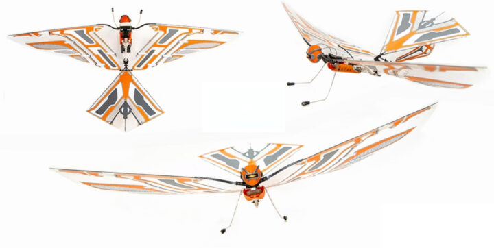 Aeronautical engineer Edwin Van Ruymbeke has introduced X-Fly, a drone that emulates the flight of a bird. The drone communicates via Bluetooth, has a range of 100 meters, and has an 8-12 minute flight time with a swappable battery system.