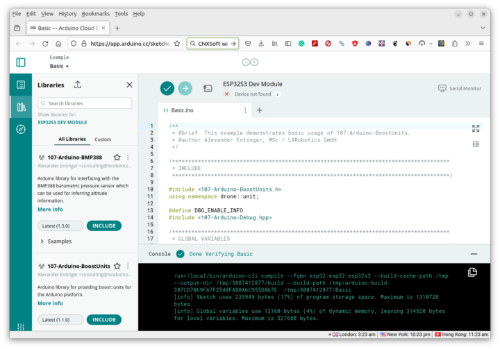 Arduino Cloud Editor