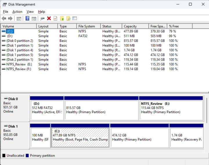 Disk Management partition Dual boot Windows 11 Ubuntu 22.04