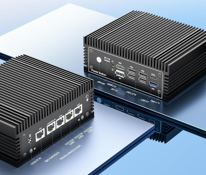 Fanless Intel N100 mini PC PoE power input