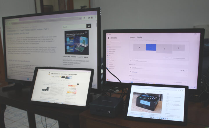 GEEKOM Mini IT12 four Displays