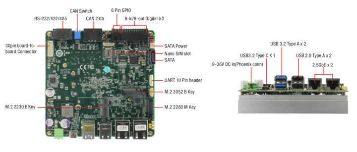Intel Alder Lake-N SBC for robotics and industrial automation